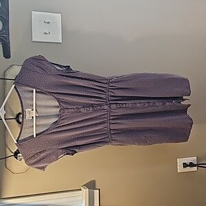 Levis purple/gray polka dot button front dress